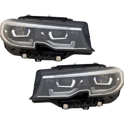 Autoelements 3-SERIES 19-22 HEAD LAMP RH AND LH, Assembly, LED, w/ Adaptive Headlight, w/o Shadow Line